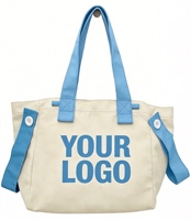 Tas Belanja Kanvas Lipat Kapasitas Besar Berkualitas Tinggi Warna Hijau dengan Logo Custom, Kuat dan Tahan Lama