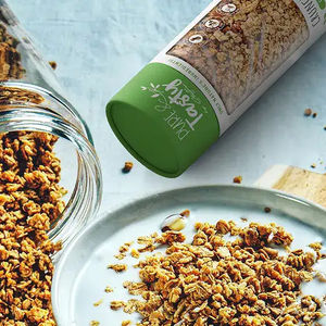 Tube cadeau en carton avec cylindre en papier kraft personnalisable Emballage de flocons d'avoine de qualité alimentaire pour boîtes de céréales Impression de boîtes personnalisées - Product Image 4