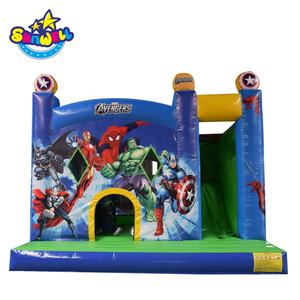 Château gonflable avec toboggan et unisexe, thème des <span class=keywords><strong>avengers</strong></span> r, moonwalk, à vendre - Product Image 3