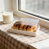 Nouvelle conception de boîtes à gâteaux carrées miniatures jetables anti-buée avec couvercles, contenants pour pâtisseries, fromages, desserts, pain