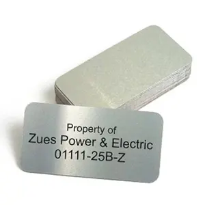 Placas de aluminio y acero inoxidable, tamaño de la placa personalizada, placa de grabado