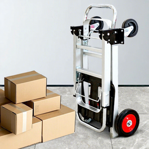 Bingkai aluminium 90KG beban lipat tangan truk troli dengan empat roda - Product Image 1