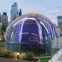 Dôme panoramique 360° en polycarbonate, maison bulle transparente et étanche pour hébergement panoramique, restaurant, villa