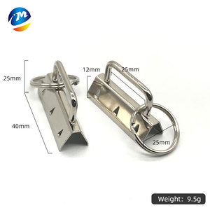 Clip de cola de hierro Llavero Fob Llavero de pulsera de algodón con anillo dividido Empaquetado en bolsa Producto de hardware - Product Image 2