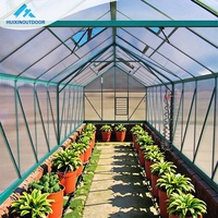 Serre de jardin économique en aluminium et polycarbonate avec tunnel en verre, design moderne, anti-rongeurs, pour usage domestique
