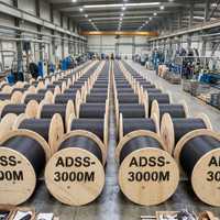 Câble à fibres optiques DEKAM 16 cœurs ADSS G652D avec gaine extérieure anti-UV pour déploiement longue portée en réseau mailloné aérien FTTX