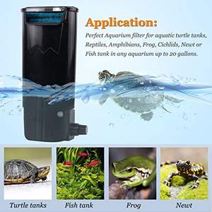 Filtre interne d'aquarium de <span class=keywords><strong>3</strong></span> à 20 Gallons, pour les tortues, les parcs de poissons, les Reptiles, les caravanes, les grenouille ou les poissons - Product Image 3