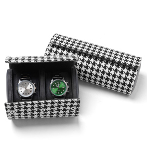 Estuche de Viaje para Relojes con Diseño de Dientes de Perro, 3 Ranuras, Caja de Regalo, Estuche Organizador de Relojes Personalizado de Cuero PU de Lujo para Hombre - Product Image 1