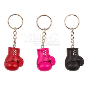 Mini porte-clés de boxe personnalisé en cuir véritable Excellente performance Mini porte-clés de boxe en cuir de vachette avec prix de gros - Product Image 6