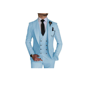 Traje de Hombre Azul Rey de 3 Piezas, Corte Slim Fit, Chaqueta, Chaleco y Pantalones Elegantes para Eventos Formales, Trabajo y Fiestas - Product Image 2