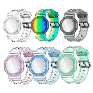 2023 nouveau bracelet en Silicone arc-en-ciel enfants étui couverture en silicone enfants âgés bracelet Transparent bande en TPU pour bracelet de montre <span class=keywords><strong>Airtag</strong></span> - Product Image 3