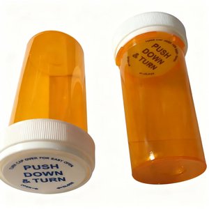 Botella de PP ámbar con tapa reversible de rosca a presión y giro, <span class=keywords><strong>para</strong></span> pastillas recetadas, 8dr, 13dr, 16dr, 20dr, 30dr, 40dr, venta al por mayor - Product Image 3