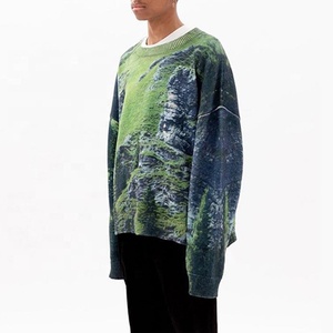 <span class=keywords><strong>Pull</strong></span> tricoté personnalisé avec logo pour homme 2026 – Chandail en coton tendance pour adolescents et hommes, idéal pour l'hiver - Product Image 2