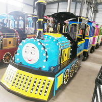 Tren sin rieles de alta velocidad para parques de atracciones, garantizado por un año, de alta calidad, atractivo y de alta velocidad, en venta.