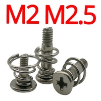 Vis à ressort pour carte graphique, filetage M2 M2.5, fixation de dissipateur thermique, vis de machine pour carte mère PC, acier nickelé