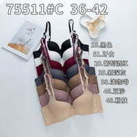 Soutien-gorge brodé doux et lisse pour femme, vente en gros d'usine, lingerie confortable en dentelle, push-up