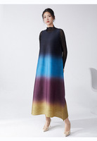 Robe décontractée sans manches Miyake en polyester 100 % écologique pour femme, collection haut de gamme, nouvelle mode été 2025, taille naturelle géométrique