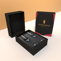 Boîtes d'emballage personnalisées de luxe en carton rigide pour ensemble de verres à liqueur, champagne, whisky, bouteilles de vin rouge, boîte cadeau en papier pour verres