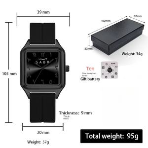 Montre à quartz analogique pour femme, style luxe léger, bracelet magnétique en acrylique, mouvement à perles, cadran carré <span class=keywords><strong>de</strong></span> 40 mm, pour le commerce transfrontalier - Product Image 6