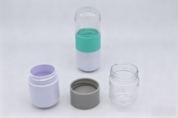 Bouteilles en plastique HDPE en gros, forme capsule, vides, personnalisables pour impression sérigraphique double face – Offre spéciale