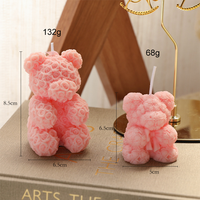 Ours en roses pour la Saint-Valentin, bougie parfumée à l'aromathérapie en cire de soja, nouvelle décoration d'intérieur avec motif cœur pour mariage et Noël