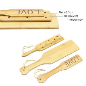 BDSMスレーブ大人用ボンデージギア,新しい厚手の竹製スパンキングパドルハート型インプリント - Product Image 2