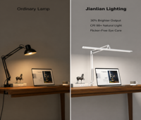 Lampe de bureau LED à intensité variable tactile/télécommandée, réglage des couleurs, base pliable, anti-éblouissement, métal, AC, protection des yeux, écologique, pour étudiants