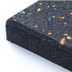Alfombrilla de <span class=keywords><strong>Goma</strong></span> Antideslizante de Alta Calidad <span class=keywords><strong>para</strong></span> Gimnasio y Salas Deportivas, 500x500mm, 20mm de Grosor, Lisa, Aislante de Impactos y Reductora de Ruido - Product Image 4