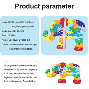 Personalizzato Onequan Montessori in legno fai da te educativo elefante 3D <span class=keywords><strong>Puzzle</strong></span> Box <span class=keywords><strong>Puzzle</strong></span> per bambini da 5 a 7 anni - Product Image 4