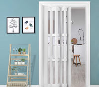Porte coulissante pliante latérale en polycarbonate transparent, porte de sécurité moderne pour la maison, porte en plastique pliante, portes intérieures