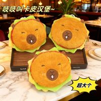 Nouvelle Peluche Géante Capybara Burger - Figurine Porte-clés de 4 Pouces - Peluche Capybara Mignonne en Gros