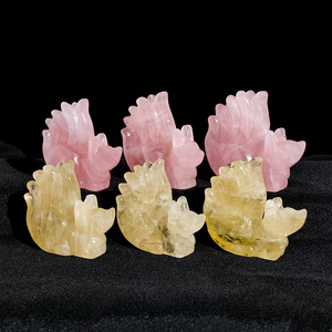 High Quality Healing Stone Crystal Love Nine-tails Fox Craft for Home Decor