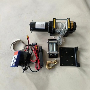 Treuil électrique 12V avec câble en acier de 12,5 mm, crochet de préhension à fixation par boulons, vitesse unique, monté sur véhicule - Product Image 4
