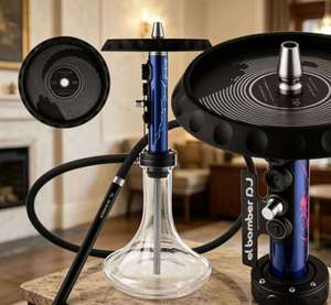 Kit de Hookah Moderno de Vidrio, Juego de Pipa de Tabaco de Aluminio con Base, Boquilla y Manguera para Salón, Bar y Uso Doméstico - Product Image 4