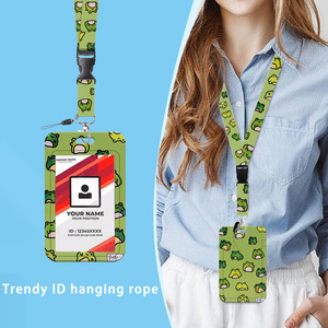 Cross-border hot-selling frog-shaped name tag lanyard, retractable and easy-pull <b>buckle</b> ID card holder, exhibition neck rope, - Product Image 4