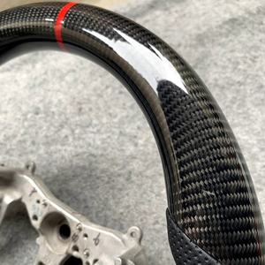 CCExcellent Maßgefertigtes Carbon-Lenkrad mit Flachem Boden für Toyota Tundra 2007-2013 Perforiertes Leder Auto-Zubehör - Product Image 4