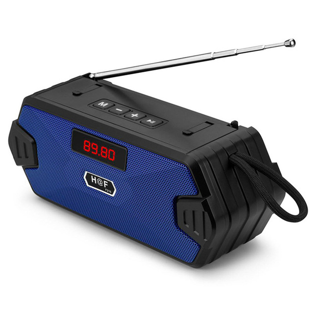 Redwingy HF-F216 Portable Cheap Plastic FM Radio Solar Panel Wireless Blue Tooth Speaker With LED Light and Mobile Phone Holder