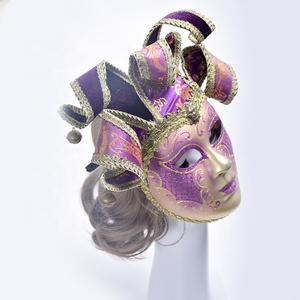 <span class=keywords><strong>Masque</strong></span> Vintage complet de luxe, <span class=keywords><strong>masque</strong></span> vénitien violet avec paillettes, Costume de carnaval, masques de fête - Product Image 5