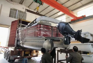 <span class=keywords><strong>Bateau</strong></span> ponton en aluminium <span class=keywords><strong>de</strong></span> haute qualité <span class=keywords><strong>de</strong></span> 26 pieds avec auvent bimini - Product Image 6