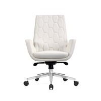 Silla de Oficina de Diseño de Lujo Ligero, de Aleación de Aluminio, con Base de 5 Estrellas, Reposabrazos Fijos, Diseño Ergonómico, Altura Ajustable, para el Hogar
