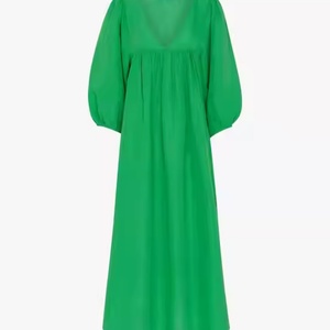 Nuevo Vestido Informal Bohemio con Cuello en V, Vestido Holgado de Algodón y Lino para Mujer, Estilo Veraniego - Product Image 6