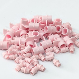 Tubo, Boccola, Occhielli Cilindrici in Ceramica di Colore Rosa - Product Image 1