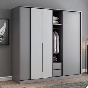 Nuovo Design porta scorrevole lacca di legno moderno bianco semplice <span class=keywords><strong>armadio</strong></span> domestico <span class=keywords><strong>dimensioni</strong></span> personalizzate - Product Image 6