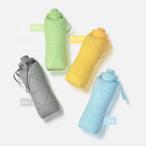 Botella de Agua Plegable de Silicona, Libre de BPA, Reutilizable, a Prueba de Fugas, Taza de Viaje Portátil de Silicona con Tapa - Product Image 2