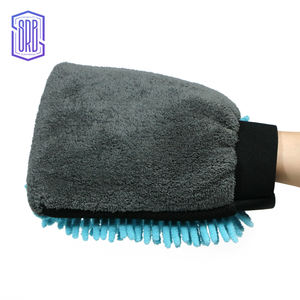 Herramientas para detalles de automóviles Guante de microfibra Limpieza de automóviles Chenille Wash Mitt Chenille <span class=keywords><strong>Car</strong></span> Wash Mitt Grey - Product Image 3