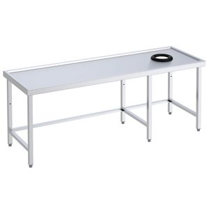 EURAST 2000x700x850mm Mesa Anilla con Descarga Central y Patas Articuladas para Restaurantes-Modelo 16070205 - Product Image 1