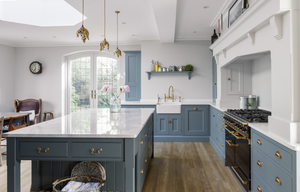 Ensemble d'armoires de cuisine modernes en bois massif, design shaker blanc et bleu ciel, Gabinetes De Cocina Armrio De Cozinha Cuisine - Product Image 4