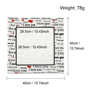 40x40cm Sublimation I <strong>LOVE</strong> YOU Words Pattern Peach Skin <strong>Pillow</strong> Case Blank Custom Romance Couple <strong>Pillow</strong> Sham for Valentine's Day - Product Image 3