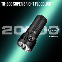 Linterna TrustFire TR-200 de 20000 Lúmenes, Alta Potencia, Resistente al Agua, Recargable, Portátil, para Aventuras al Aire Libre