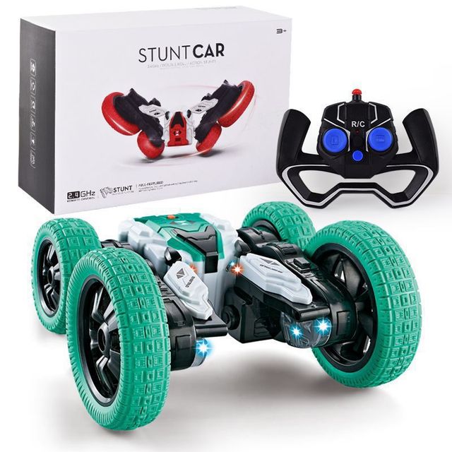 Customized Remote Control Stunt Car 2.4G Bright Light Double-sided Dump Car Children's Electric Remote Control Toys